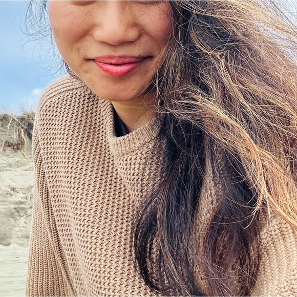 Tommy Hilfiger Beige Camel Knit Jumper Crew Neck Oversized Sweater - Picture 5 of 10